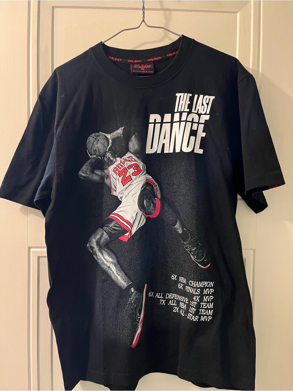 The Last Dance Michael Jordan Graphic Tee - Black with Red Accent